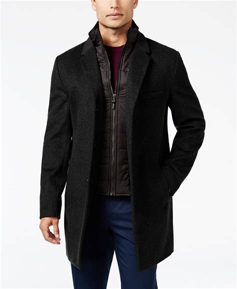 michael kors jackets men's beige|Michael Kors men's overcoat macy's.